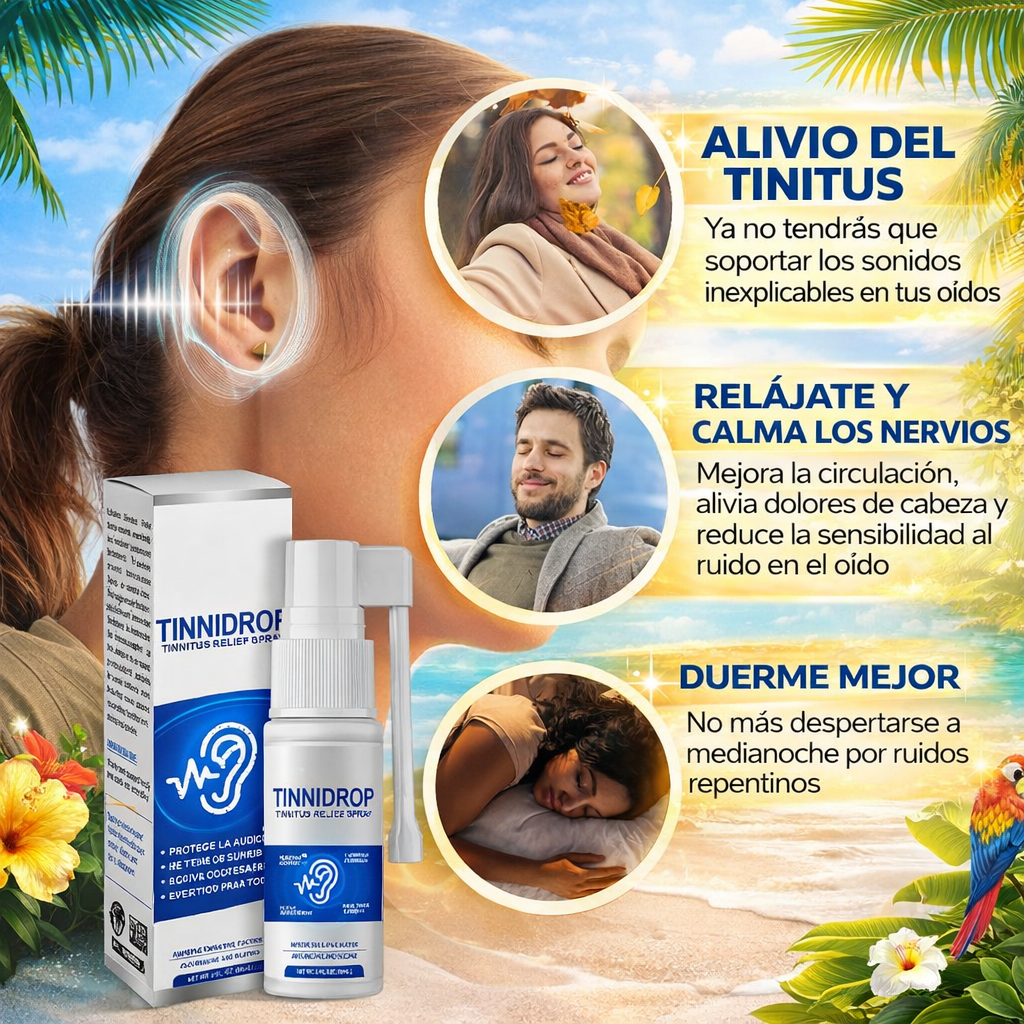 Spray para aliviar el dolor y el zumbido del oído - Tinnidrop