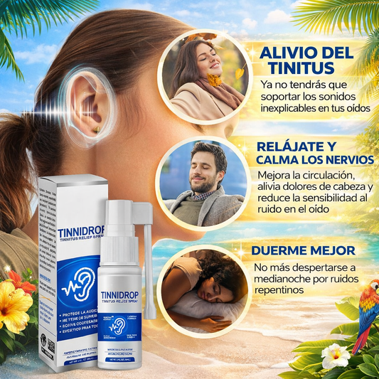 Spray para aliviar el dolor y el zumbido del oído - Tinnidrop